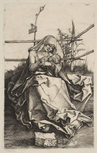 Virgen y niño en un banco de hierba, 1503 de Albrecht Dürer