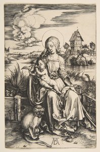 Virgen y Niño con el mono, ca. 1498 de Albrecht Dürer