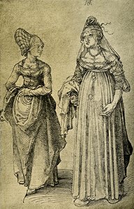 Mujer de Núremberg y veneciana de Albrecht Dürer