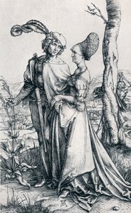 Joven Pareja Amenazada por la Muerte o El Paseo de Albrecht Dürer