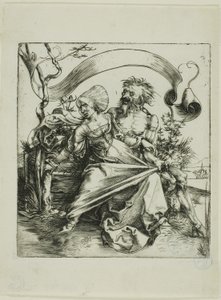 Joven atacada por la muerte (El raptor) de Albrecht Dürer