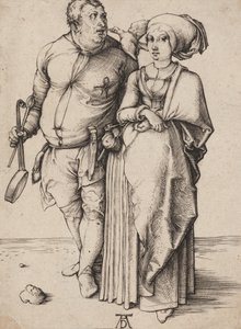 Un cocinero y su esposa, c.1496 (grabado) de Albrecht Dürer