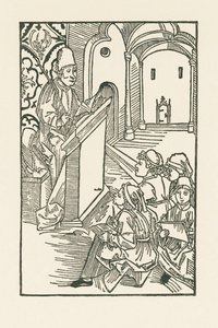 Un profesor con cuatro alumnos de Albrecht Dürer or Duerer