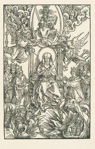 Birgitta regala sus obras al Emperador, los Reyes y los Príncipes de Albrecht Dürer or Duerer
