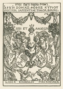 Placa de Willibald Pirckheimer, c.1502 (xilografía)