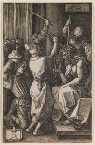 Cristo Coronado de Espinas, de la serie "La Pequeña Pasión" de Albrecht Dürer or Duerer
