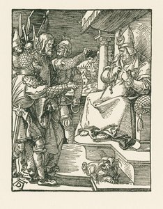 Cristo ante Caifás, c.1508-09 (xilografía) de Albrecht Dürer or Duerer