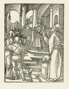 Cristo ante Pilatos, c.1508-09 (xilografía) de Albrecht Dürer or Duerer