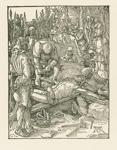 Cristo clavado en la cruz, c.1509 (xilografía) de Albrecht Dürer or Duerer
