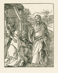Cristo despidiéndose de su Madre, c.1508-09 (xilografía) de Albrecht Dürer or Duerer