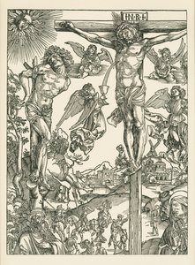Crucifixión (El Gran Calvario), c.1496-00 (xilografía) de Albrecht Dürer or Duerer