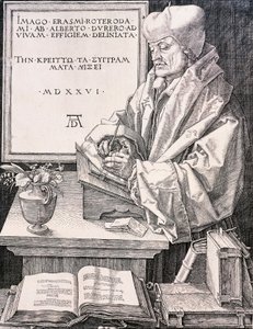 Erasmo de Rotterdam (Rotterdam 1466-1469 - Basilea 1536), humanista y teólogo de Albrecht Dürer
