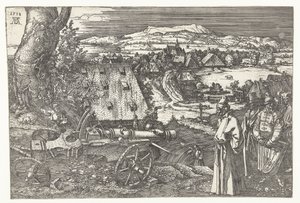 Paisaje con cañón de Albrecht Dürer or Duerer