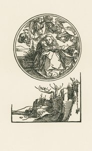 Virgen en círculo, c.1514 (xilografía) de Albrecht Dürer or Duerer