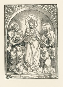 Virgen con monjes cartujos, santos Juan Bautista y Bruno de Albrecht Dürer or Duerer
