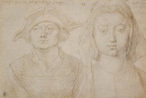 Marx Ulstat; La bella joven de Amberes, c.1520-21 (punta de plata, imprimación sobre papel verjurado color marfil) de Albrecht Dürer or Duerer
