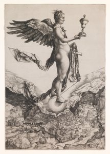 Némesis, c.1501-2 (grabado) de Albrecht Dürer or Duerer