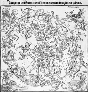 Par de mapas de los hemisferios celestes norte y sur de Albrecht Dürer or Duerer