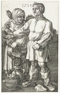 Pareja de campesinos en el mercado de Albrecht Dürer or Duerer