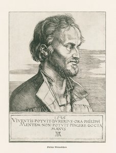 Philipp Melanchthon. 1526 (grabado) de Albrecht Dürer or Duerer