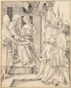 Pilatos lavándose las manos de Albrecht Dürer