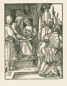 Pilatos lavándose las manos, c.1509 (xilografía) de Albrecht Dürer or Duerer