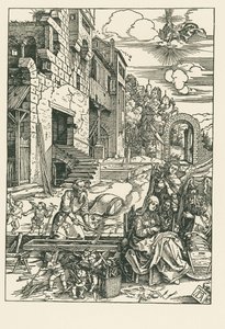 Descanso en la huida a Egipto, c.1502 (xilografía) de Albrecht Dürer or Duerer