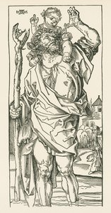 San Cristóbal. Nuremberg, c.1500-05 (xilografía) de Albrecht Dürer or Duerer