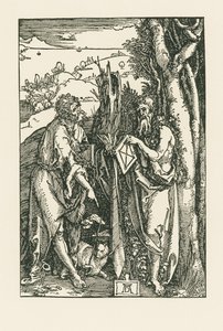 San Juan Bautista y San Onfrío, c.1503-04 (xilografía) de Albrecht Dürer or Duerer