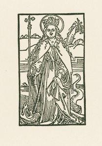 Santa Margarita. Ilustración de Hortulus Anime. Impreso por Michael Furter, Basilea de Albrecht Dürer or Duerer