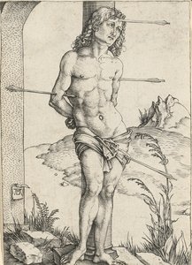 San Sebastián atado a una columna, c.1499 de Albrecht Dürer
