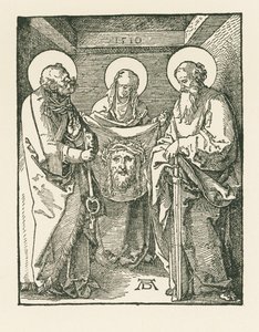Santa Verónica entre San Pedro y San Pablo - El Sudario de Santa Verónica de Albrecht Dürer or Duerer