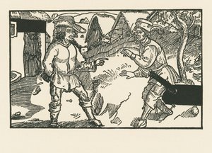 Syrus y Chremes, c.1492-93 (xilografía) de Albrecht Dürer or Duerer