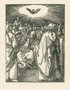 El descenso del Espíritu Santo, c.1510 (xilografía) de Albrecht Dürer or Duerer