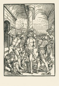 La Flagelación, c.1500 (xilografía) de Albrecht Dürer or Duerer