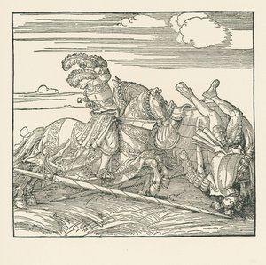 El Torneo Alemán, c.1517-18 (xilografía) de Albrecht Dürer or Duerer