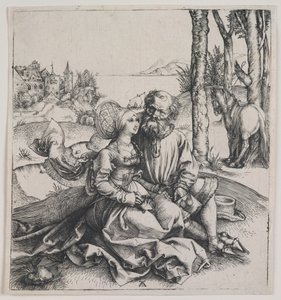 La pareja mal avenida, c.1495 (grabado) de Albrecht Dürer or Duerer