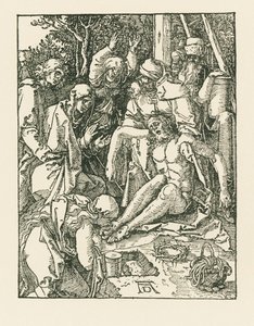 La lamentación por Cristo, c.1509-10 (xilografía) de Albrecht Dürer or Duerer