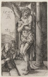El hombre de dolores junto a la columna de Albrecht Dürer