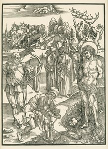Martirio de San Sebastián, c.1500 (xilografía)