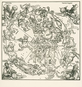 El hemisferio norte del globo celeste de Albrecht Dürer or Duerer