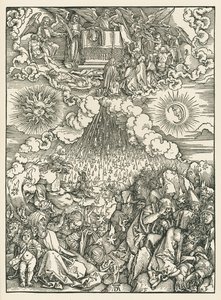 La apertura de los sellos quinto y sexto. El Apocalipsis de San Juan, c.1497-98 (xilografía) de Albrecht Dürer or Duerer