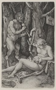 La familia del sátiro de Albrecht Dürer