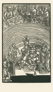 El teatro, c.1492-93 (xilografía) de Albrecht Dürer or Duerer