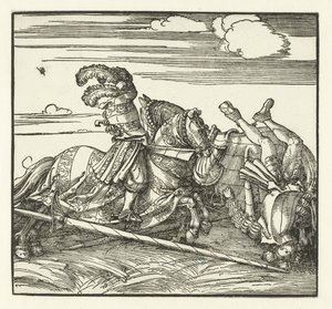 Dos jinetes luchando a caballo de Albrecht Dürer or Duerer