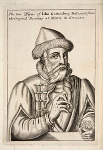 Johannes Gutenberg, pub. 1683 grabado