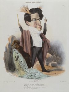 Caricatura de Jakob Meyerbeer (1791-1864) compositor alemán