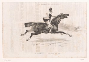 Jongeman op galopperend paard
¡Tener un criado y no tenerlo cerca! (título en el objeto)
Kleine geneugten van het paardrijden (título de la serie)
Les petits bonheurs de l