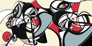 Rostros cubistas abstractos de Alejandra Winkhaus