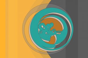 Remolino dinámico en verde azulado de Alejandra Winkhaus